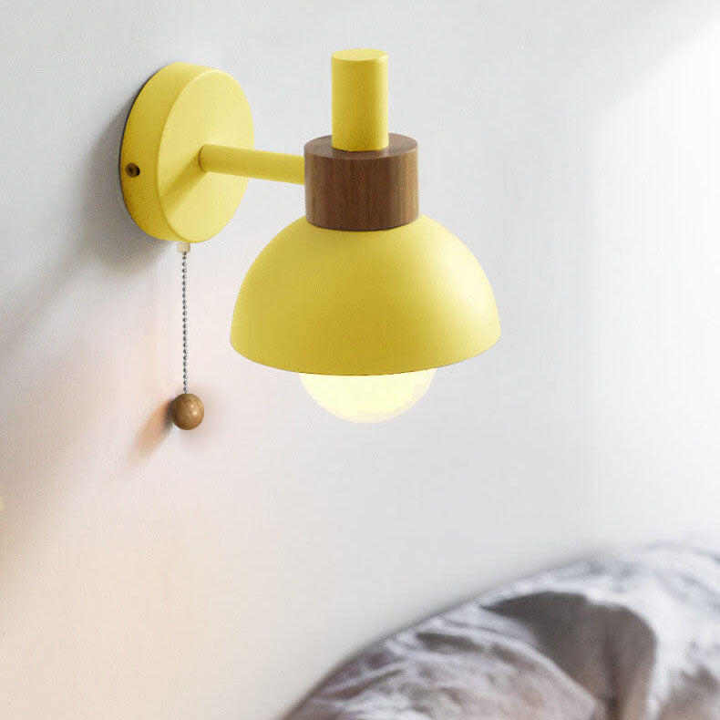 Macaron Globe 1-Light Wall Sconce Lamp-Lighting > Wall Lights-casanuva-Lemon yellow-220V-240V-casanuva
