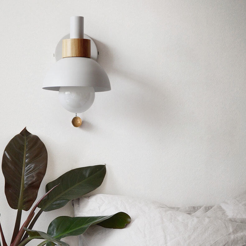 Macaron Globe 1-Light Wall Sconce Lamp-Lighting > Wall Lights-casanuva-Sand White-220V-240V-casanuva