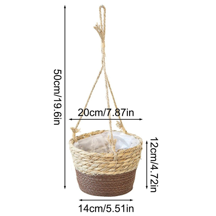 Macrame Plant Hanger Hand-Knotted Rustic Cord for Orchids and Houseplants-Home Decor > Decorative Accessories-casanuva-casanuva