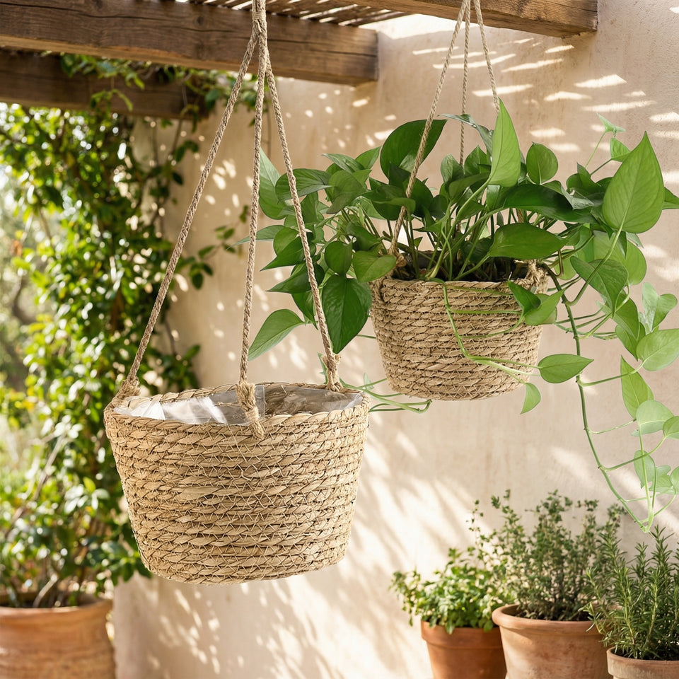 Macrame Plant Hanger Hand-Knotted Rustic Cord for Orchids and Houseplants-Home Decor > Decorative Accessories-casanuva-casanuva