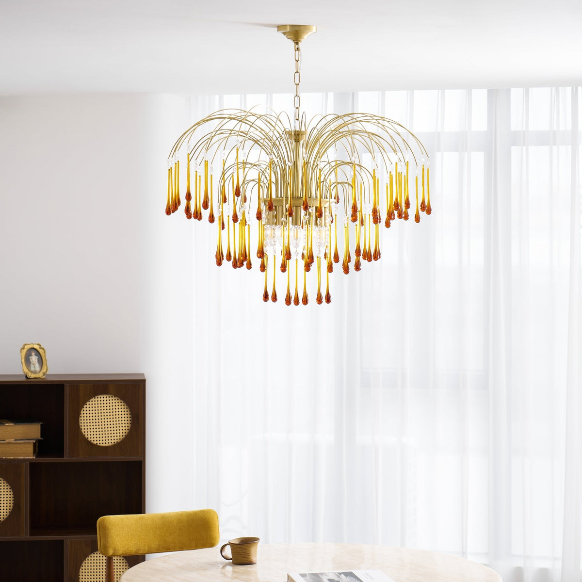 Maltose Crystal Chandelier Lighting Fixture-Lighting > Chandeliers & Pendant Lights-casanuva-casanuva