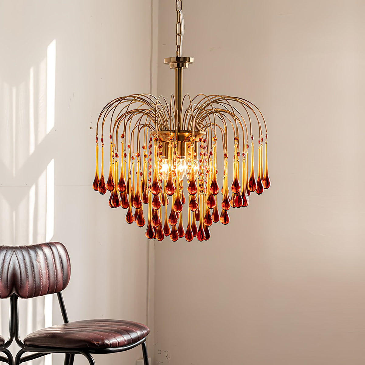 Maltose Crystal Chandelier Lighting Fixture-Lighting > Chandeliers & Pendant Lights-casanuva-casanuva