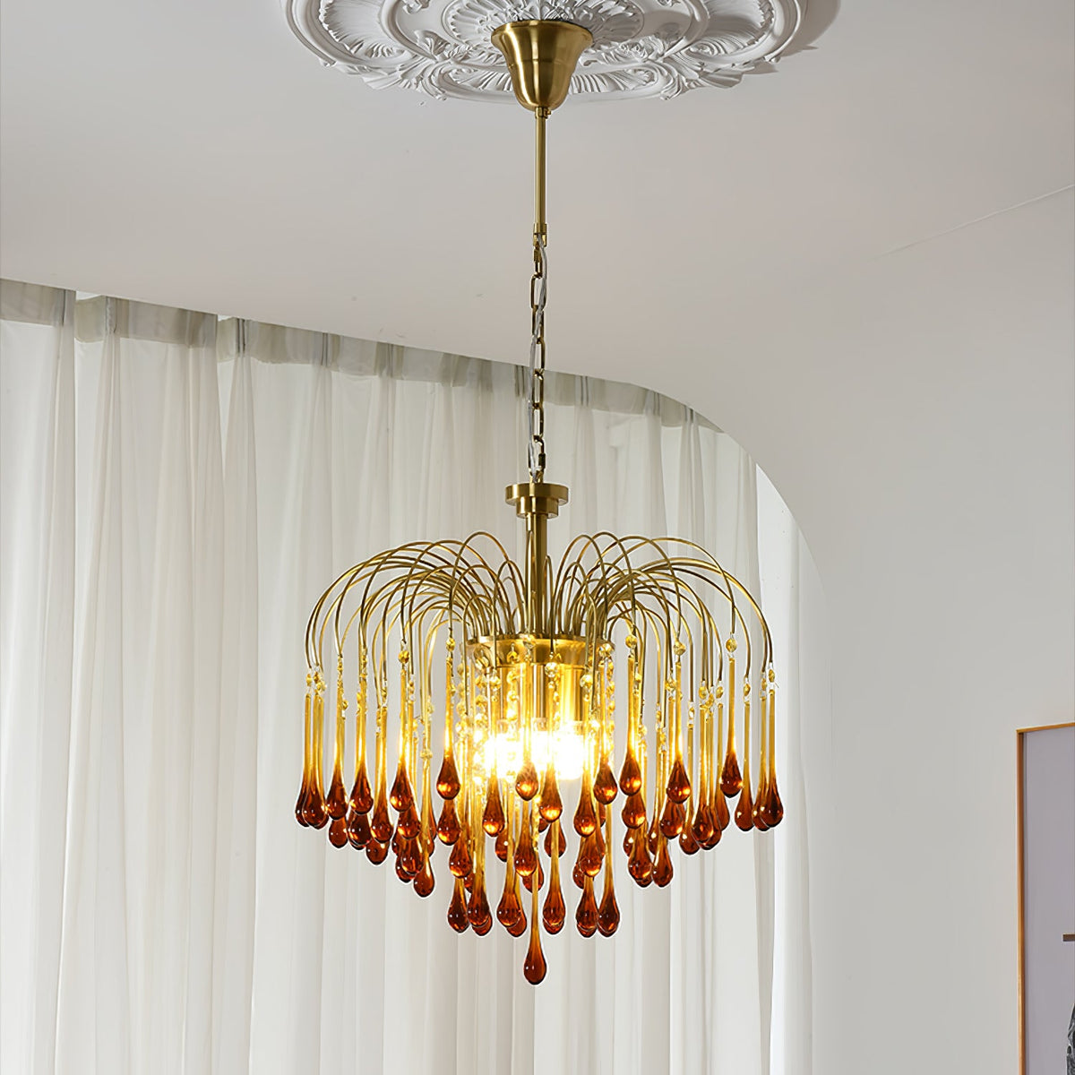 Maltose Crystal Chandelier Lighting Fixture-Lighting > Chandeliers & Pendant Lights-casanuva-casanuva