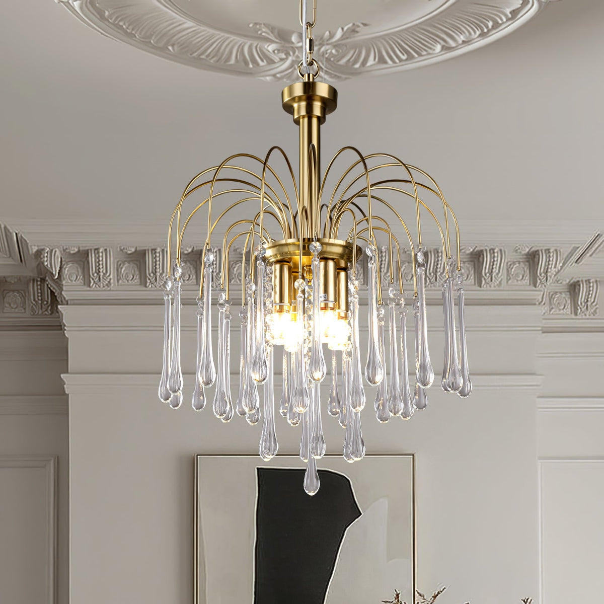 Maltose Crystal Chandelier Lighting Fixture-Lighting > Chandeliers & Pendant Lights-casanuva-casanuva