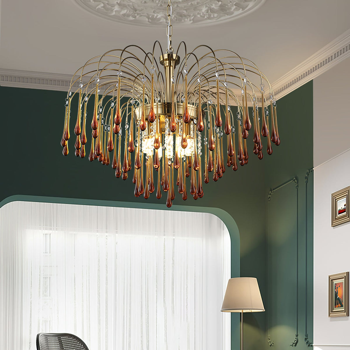 Maltose Crystal Chandelier Lighting Fixture-Lighting > Chandeliers & Pendant Lights-casanuva-casanuva