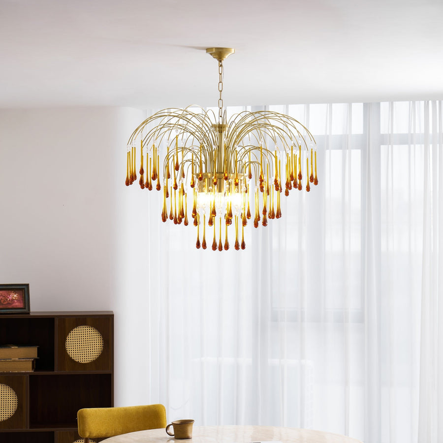 Maltose Crystal Chandelier Lighting Fixture-Lighting > Chandeliers & Pendant Lights-casanuva-casanuva