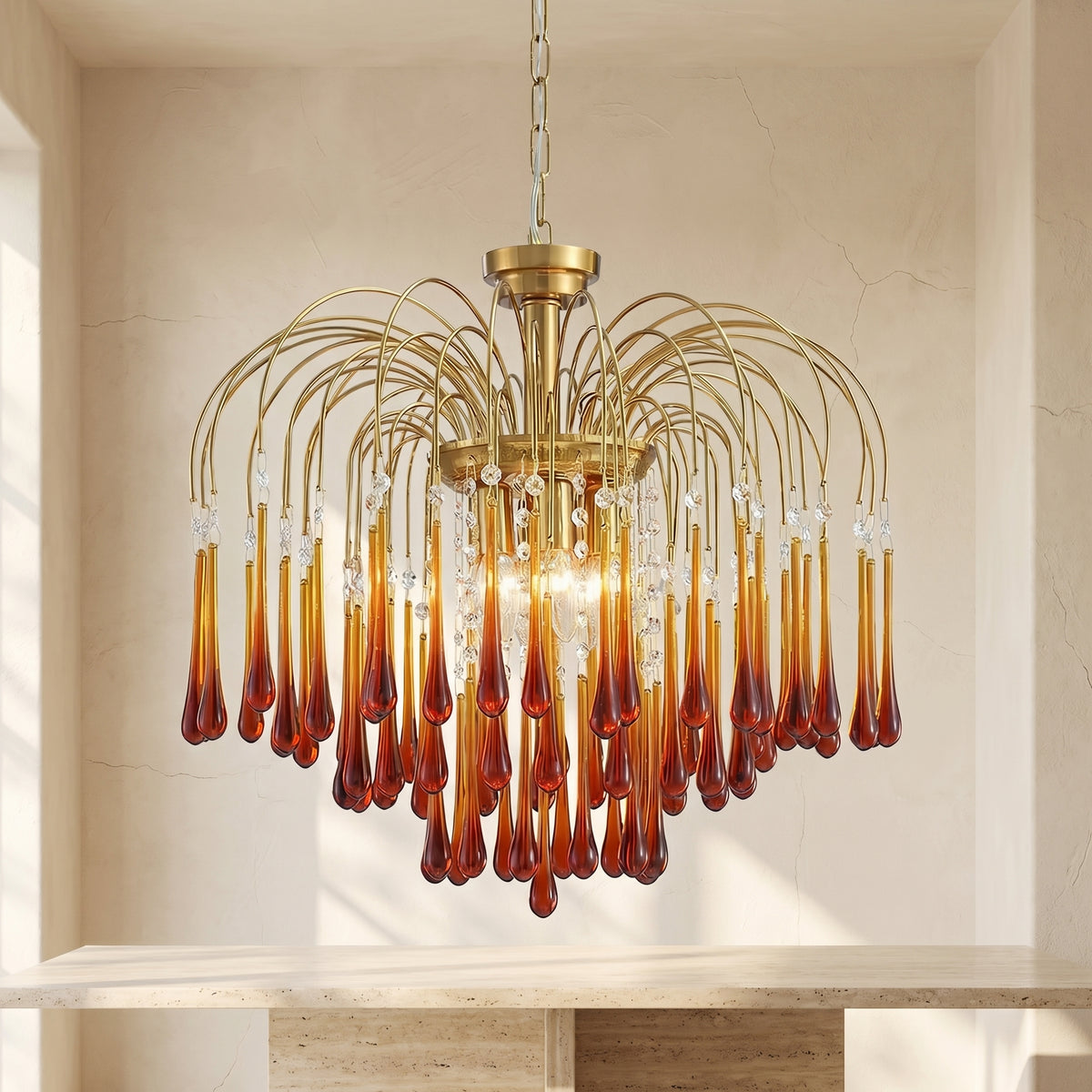 Maltose Crystal Chandelier Lighting Fixture-Lighting > Chandeliers & Pendant Lights-casanuva-casanuva
