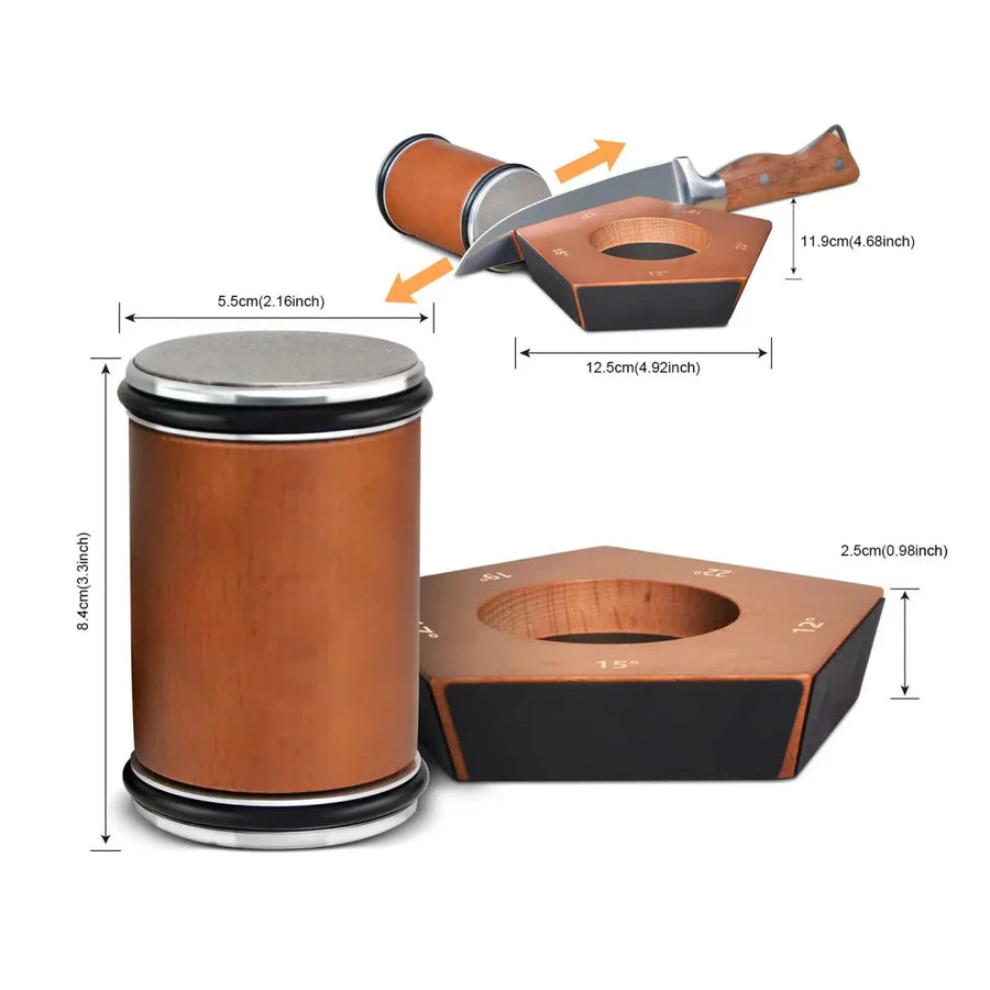 Manual Knife Sharpener with 5 Adjustable Sharpening Angles-Kitchen & Dining > Cooking Utensils-casanuva-casanuva