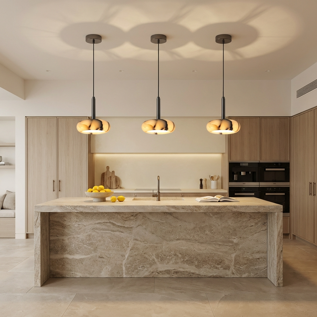 Marble Bowl Pendant Light-Lighting > Chandeliers & Pendant Lights-casanuva-casanuva