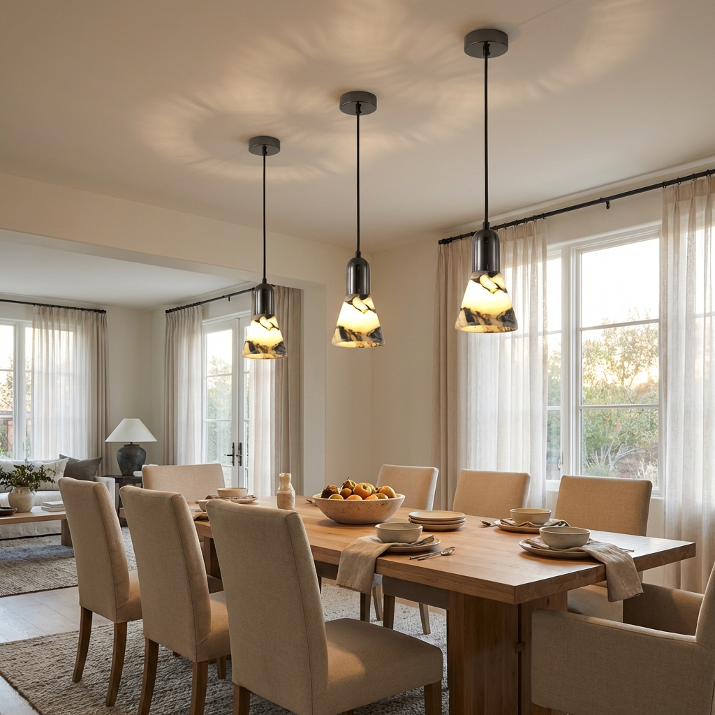 Marble Cone Pendant Light-Lighting > Chandeliers & Pendant Lights-casanuva-casanuva