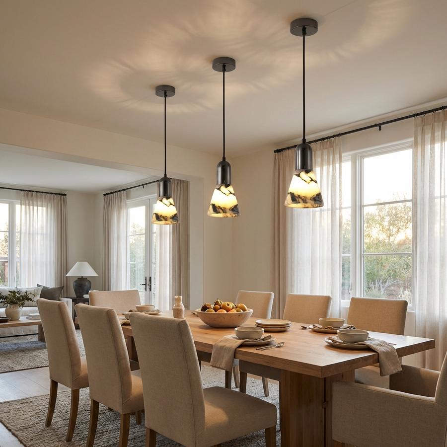 Marble Cone Pendant Light-Lighting > Chandeliers & Pendant Lights-casanuva-casanuva