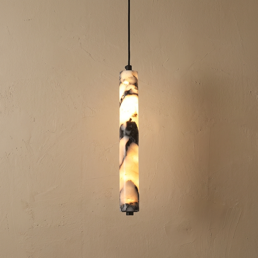 Marble Cylinder Pendant Light-Lighting > Chandeliers & Pendant Lights-casanuva-casanuva