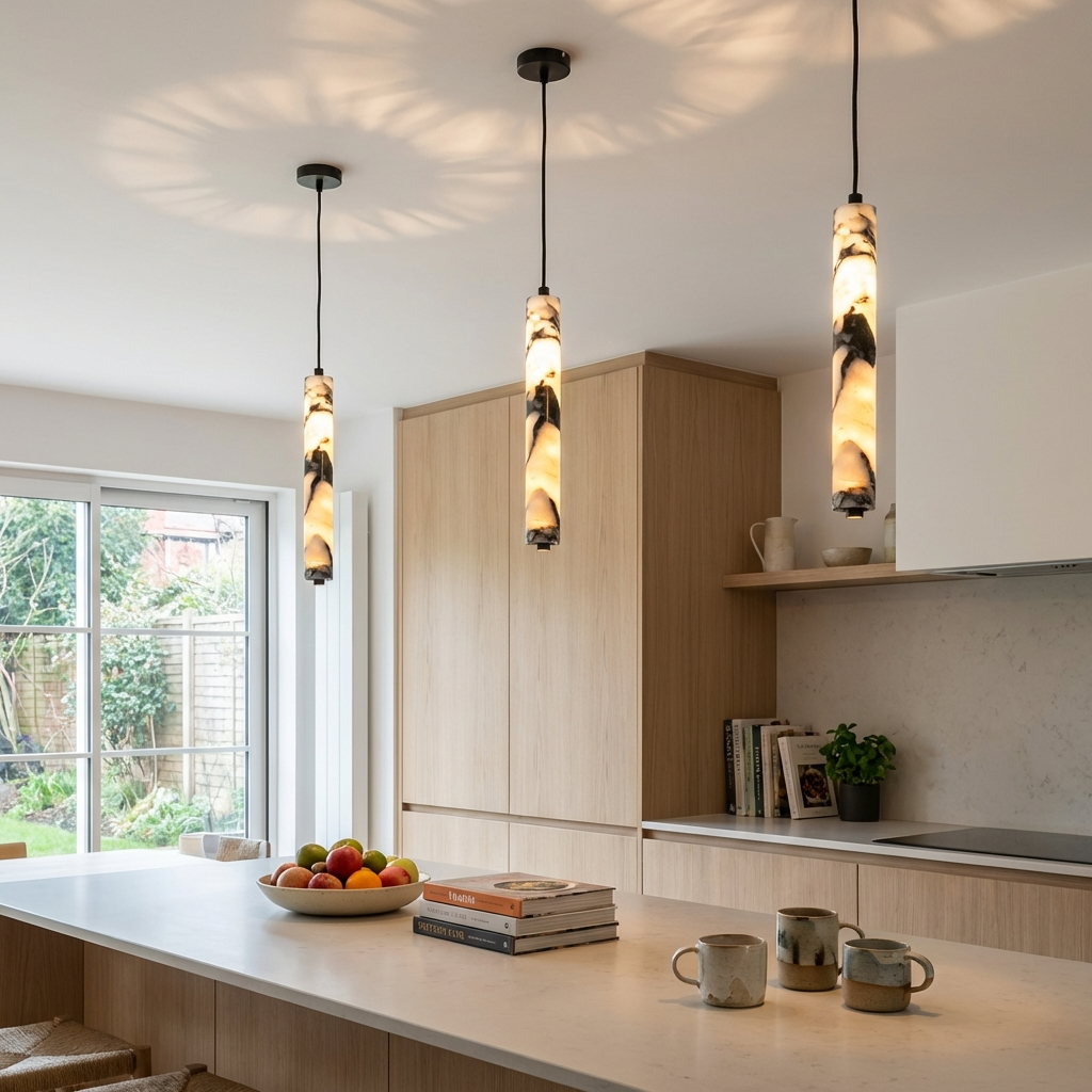 Marble Cylinder Pendant Light-Lighting > Chandeliers & Pendant Lights-casanuva-casanuva