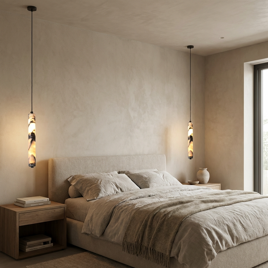 Marble Cylinder Pendant Light-Lighting > Chandeliers & Pendant Lights-casanuva-casanuva