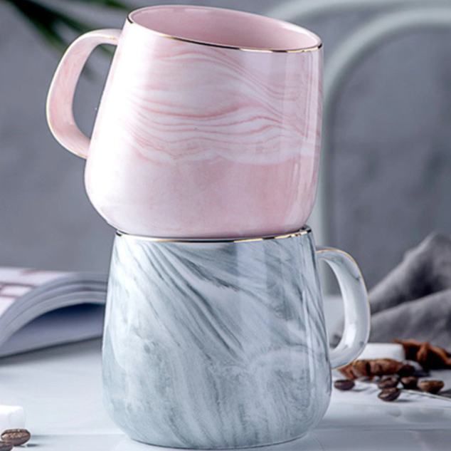 Marble Gold Inlay Ceramic Mug Handmade Luxury Gift-Kitchen & Dining > Tableware-casanuva-casanuva
