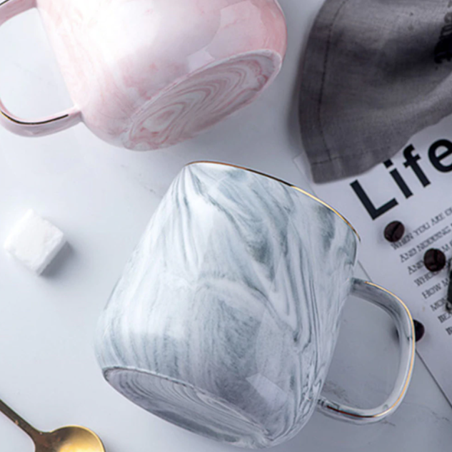 Marble Gold Inlay Ceramic Mug Handmade Luxury Gift-Kitchen & Dining > Tableware-casanuva-casanuva