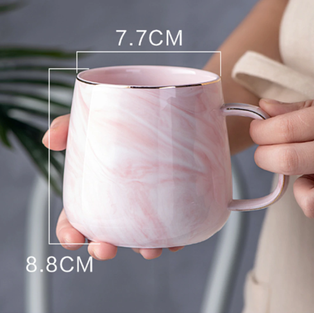 Marble Gold Inlay Ceramic Mug Handmade Luxury Gift-Kitchen & Dining > Tableware-casanuva-casanuva