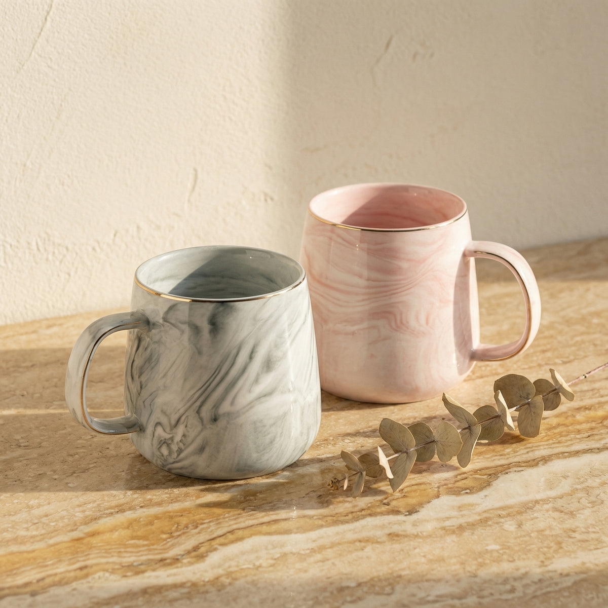 Marble Gold Inlay Ceramic Mug Handmade Luxury Gift-Kitchen & Dining > Tableware-casanuva-casanuva