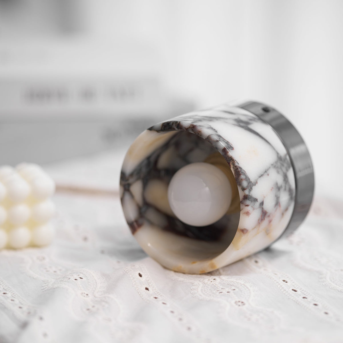 Marble Round Ceiling Light Fixture-Lighting > Ceiling Lights-casanuva-casanuva