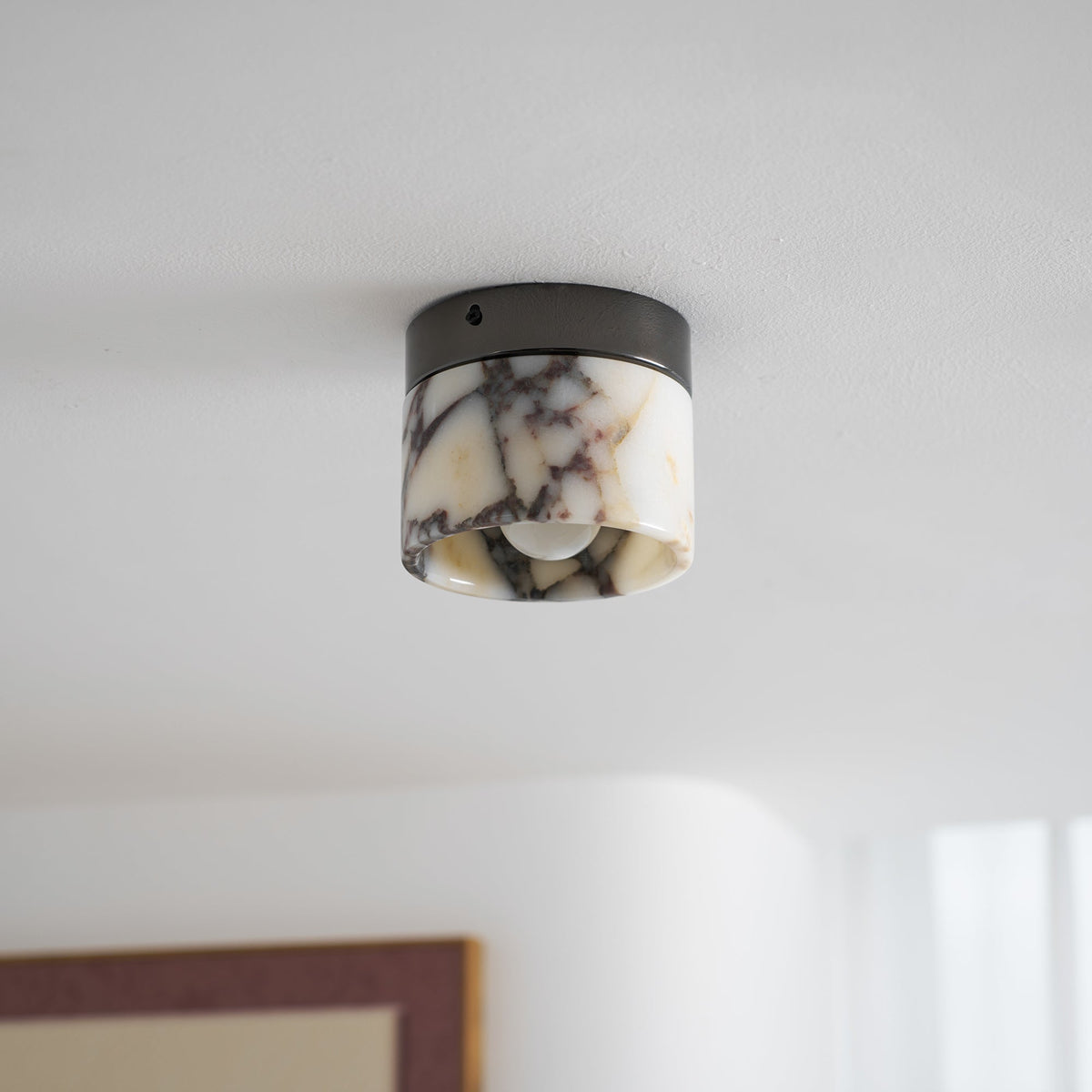 Marble Round Ceiling Light Fixture-Lighting > Ceiling Lights-casanuva-casanuva