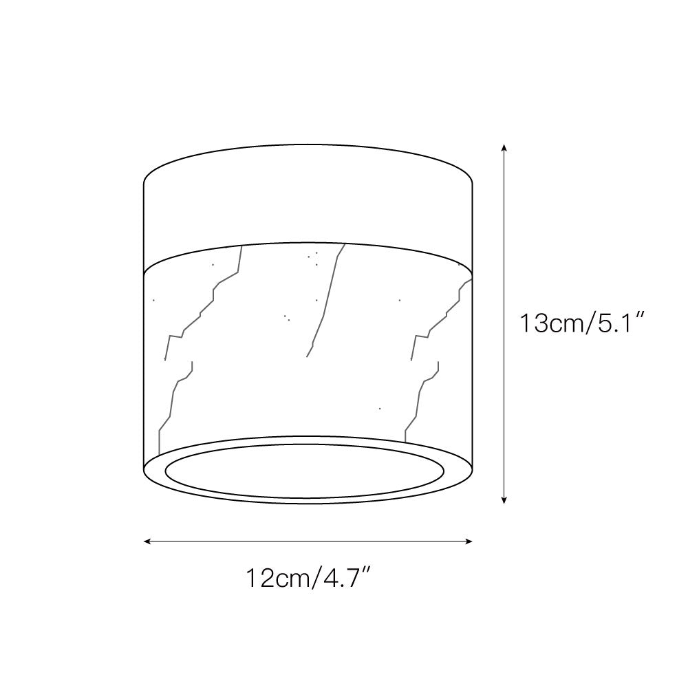 Marble Round Ceiling Light Fixture-Lighting > Ceiling Lights-casanuva-casanuva