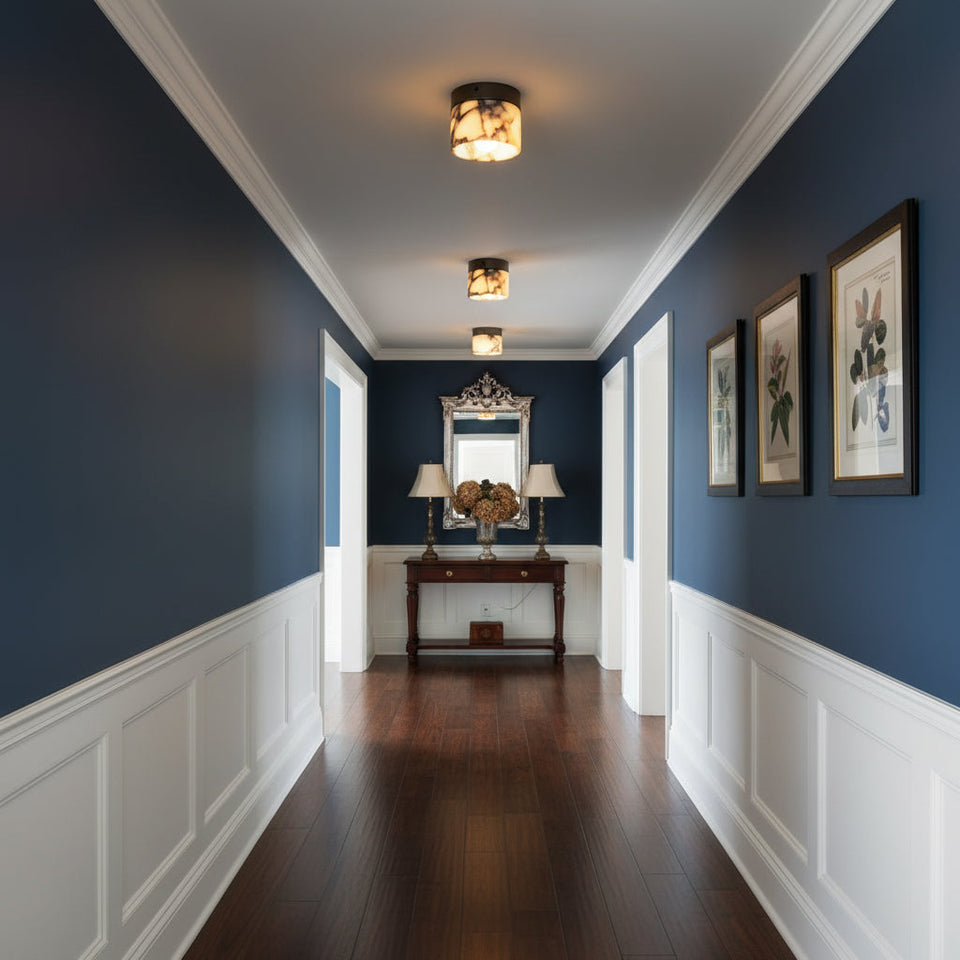 Marble Round Ceiling Light Fixture-Lighting > Ceiling Lights-casanuva-casanuva