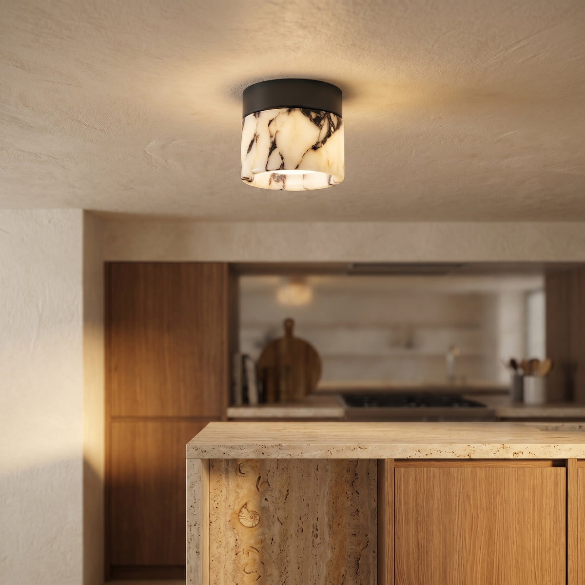 Marble Round Ceiling Light Fixture-Lighting > Ceiling Lights-casanuva-casanuva