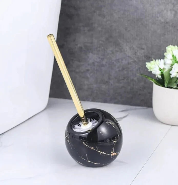 Marble Toilet Brush Holder-Bedding & Bath > Bathroom Accessories-casanuva-Black-casanuva