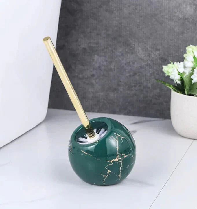 Marble Toilet Brush Holder-Bedding & Bath > Bathroom Accessories-casanuva-Dark Green-casanuva