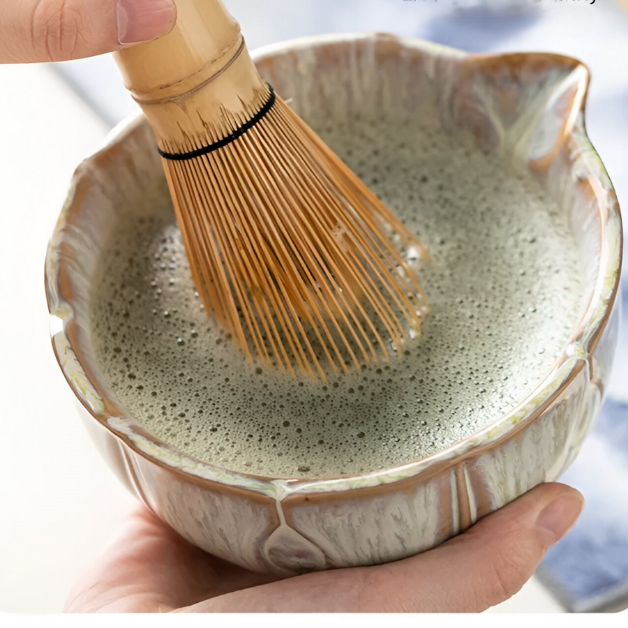 Matcha Set 8 Pieces Handmade Bowl 550 ml with Bamboo Accessories-Kitchen & Dining > Coffee & Tea-casanuva-casanuva