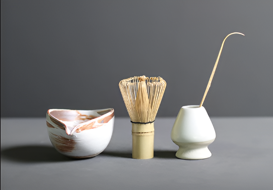 Matcha Tea Set 4-Piece Bamboo and Ceramic Handcrafted Sustainable-Kitchen & Dining > Coffee & Tea-casanuva-casanuva