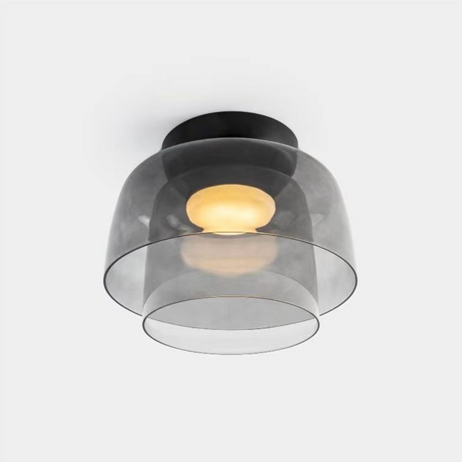 Medieval Glass Ceiling Lamp Nordic Designer Style-Lighting > Ceiling Lights-casanuva-Gray-2 layers-D32*H24cm-3-Color Changeable-casanuva