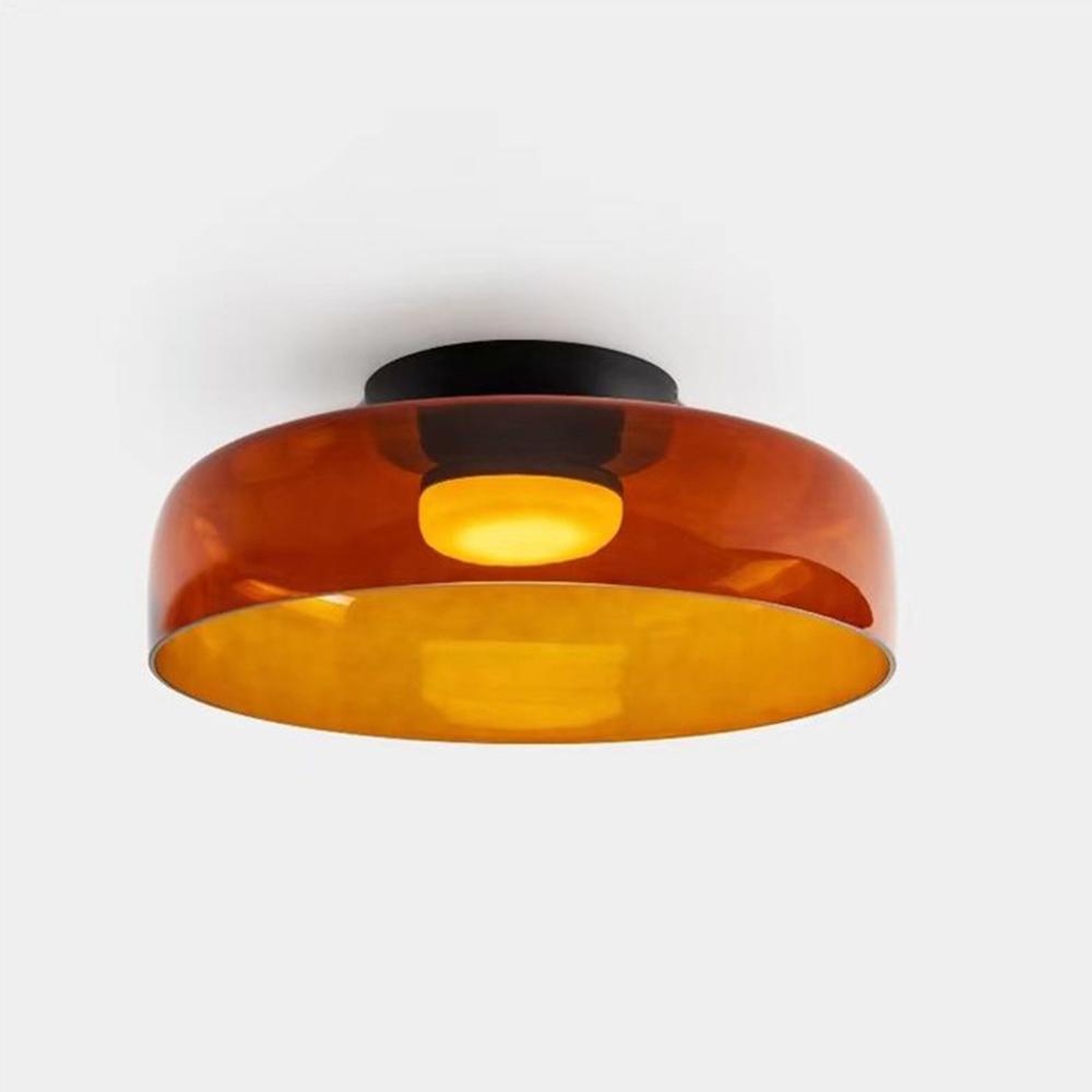 Medieval Glass Ceiling Lamp Nordic Designer Style-Lighting > Ceiling Lights-casanuva-Orange-1 layer-D42*H11cm-3-Color Changeable-casanuva