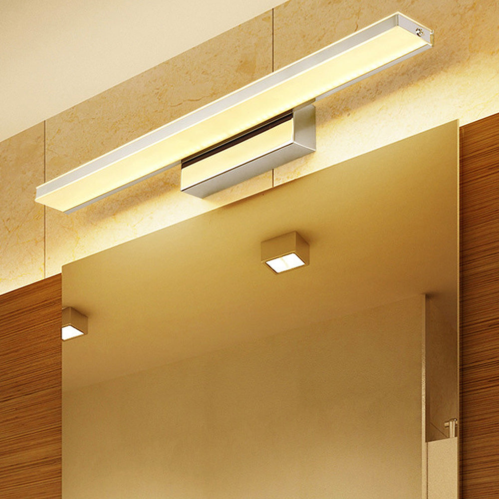 Metal Bathroom Wall Light with Mirror Design-Lighting > Wall Lights-casanuva-Silver-D42*W7CM-Warm Light-casanuva