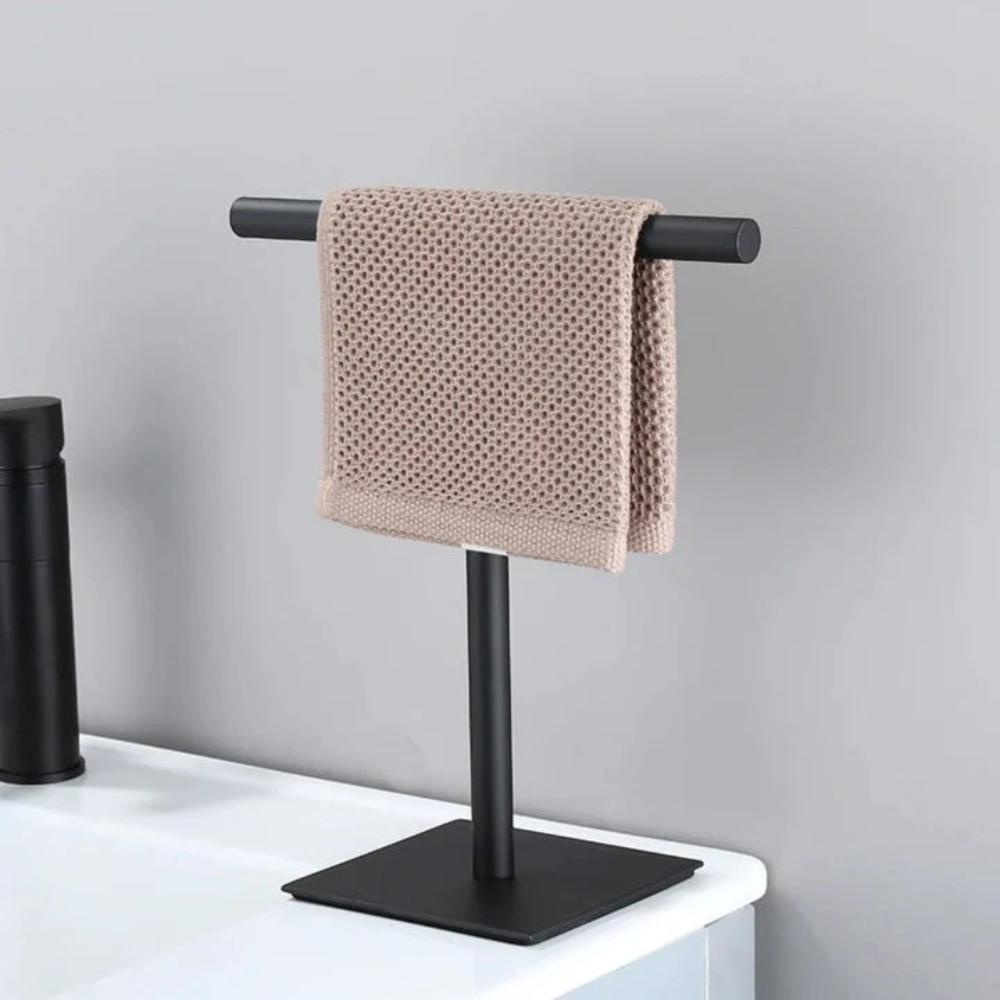 Metal Towel Rack with Non-Slip Base for Bath and Hand Towels-Bedding & Bath > Bathroom Accessories-casanuva-casanuva