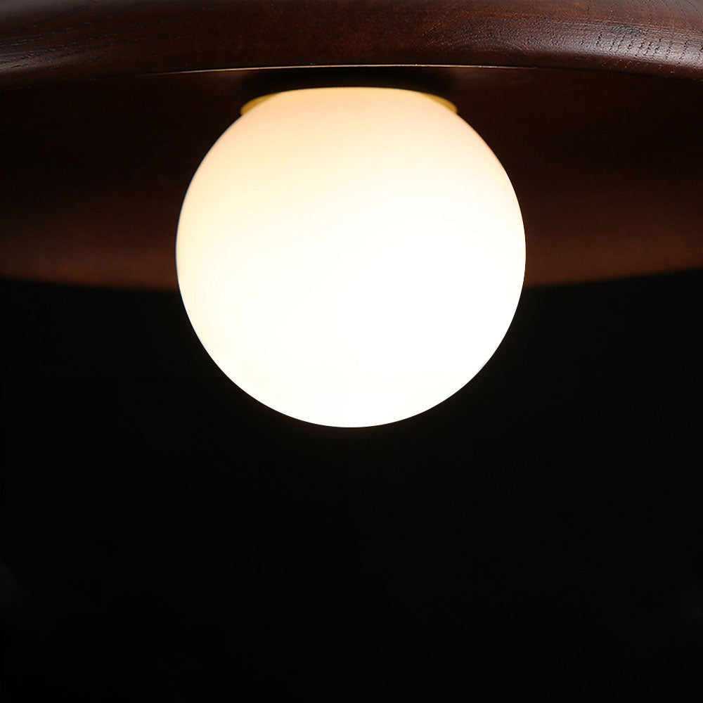 Minimalist Round Ceiling Light in Nordic Wood Finish-Lighting > Ceiling Lights-casanuva-casanuva