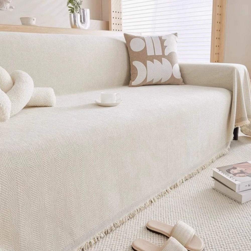 Minimalist Stretch Sofa Cover-Covers & Textiles > Sofa Covers-casanuva-Apricot-71"x51"-casanuva