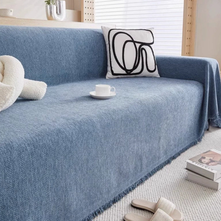 Minimalist Stretch Sofa Cover-Covers & Textiles > Sofa Covers-casanuva-Blue-71"x51"-casanuva