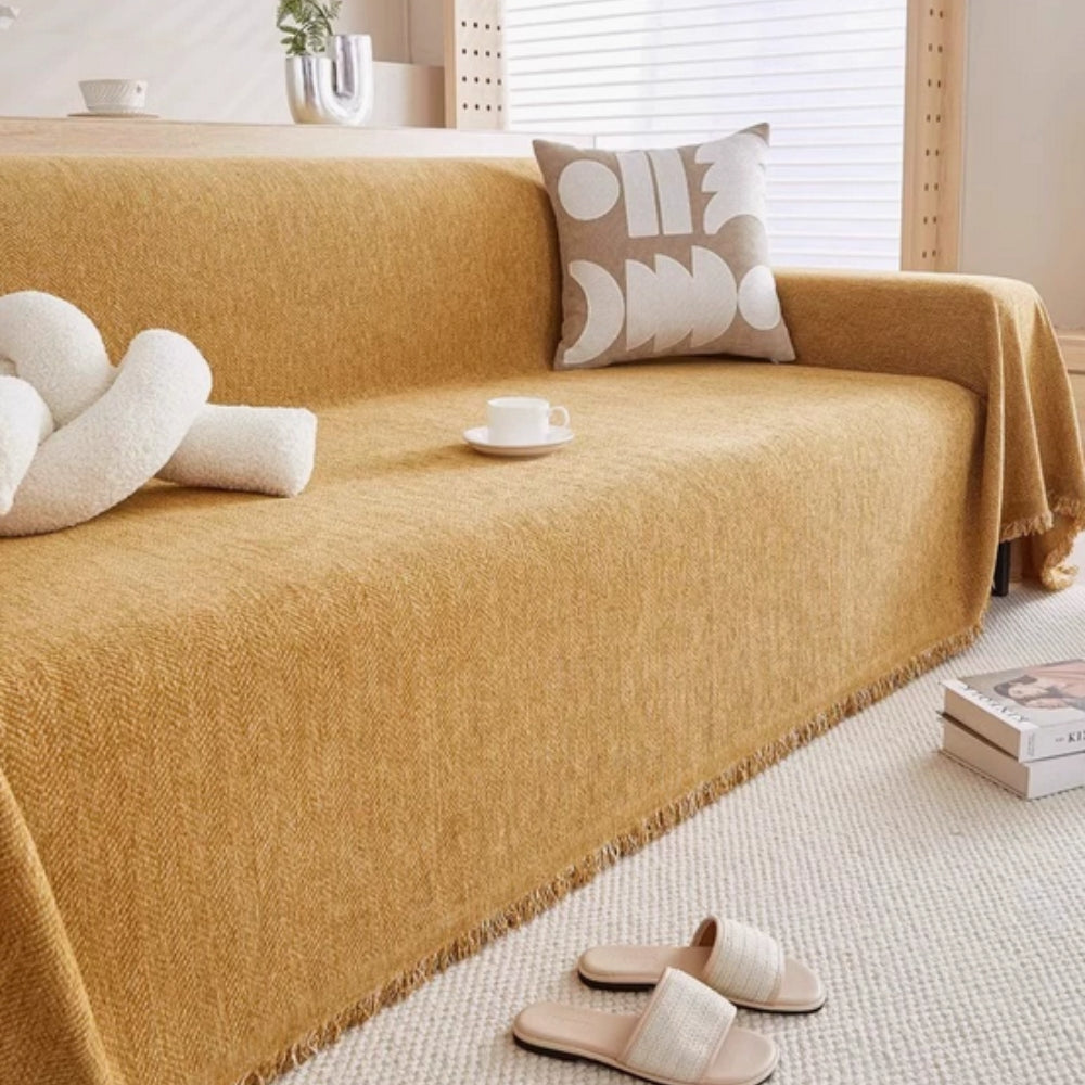 Minimalist Stretch Sofa Cover-Covers & Textiles > Sofa Covers-casanuva-Orange-71"x51"-casanuva