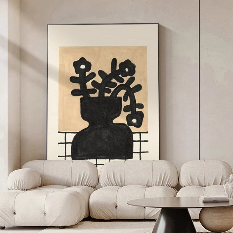 Minimalist Wabi-Sabi Decorative Painting for Living Room and Dining Room Mural-Home Decor > Decorative Accessories-casanuva-casanuva