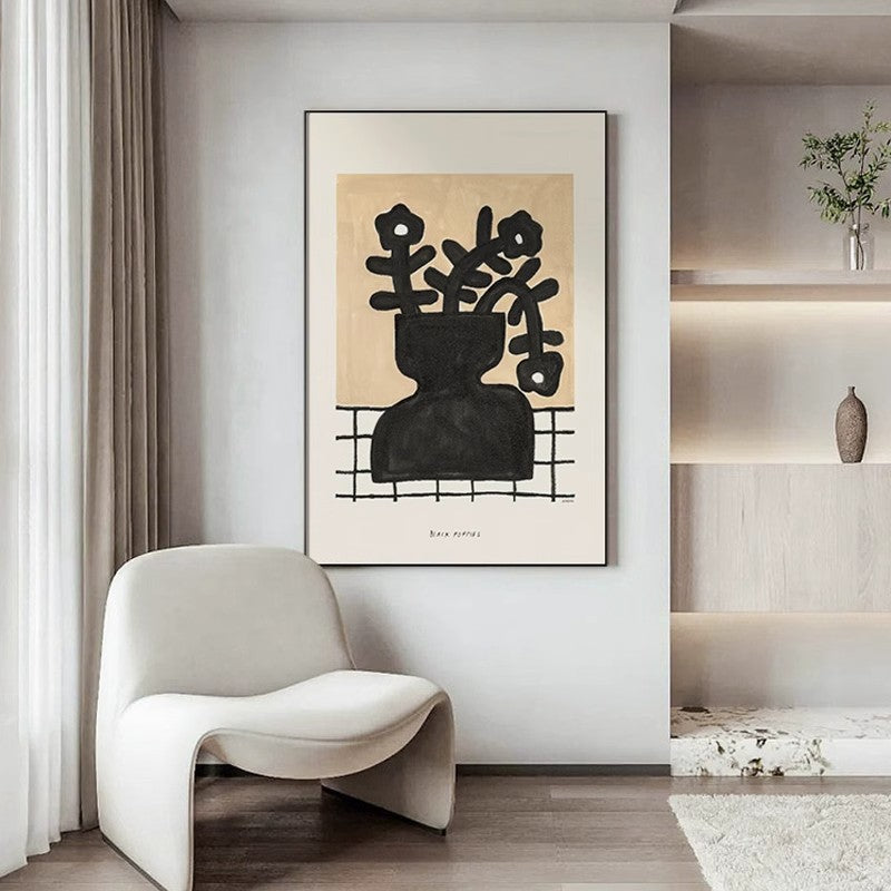 Minimalist Wabi-Sabi Decorative Painting for Living Room and Dining Room Mural-Home Decor > Decorative Accessories-casanuva-casanuva