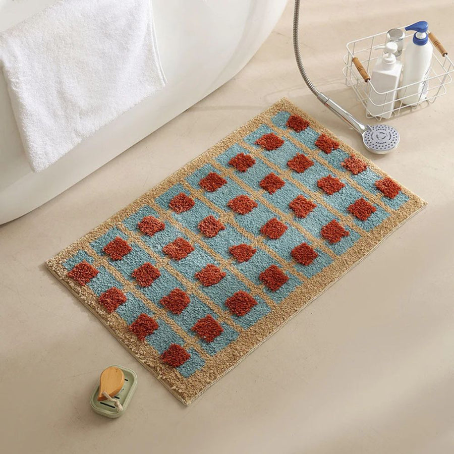 Moroccan Patterned Bath Mat Washable Non Slip-Bedding & Bath > Bath Mats-casanuva-Marrakech Mosaic-casanuva