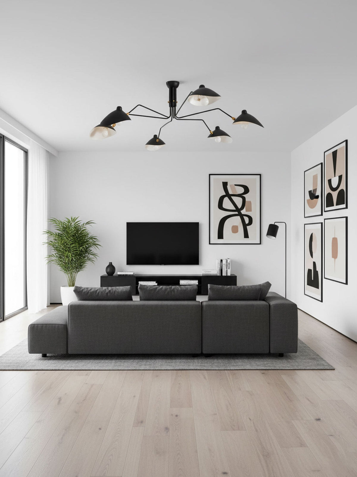 Multi-Arm Spider Ceiling Light Fixture-Lighting > Ceiling Lights-casanuva-casanuva