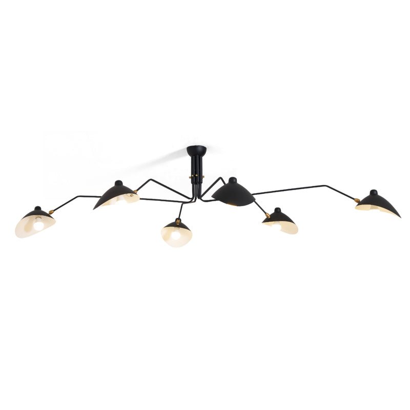 Multi-Arm Spider Ceiling Light Fixture-Lighting > Ceiling Lights-casanuva-6heads 220cmx32cm-Black-casanuva