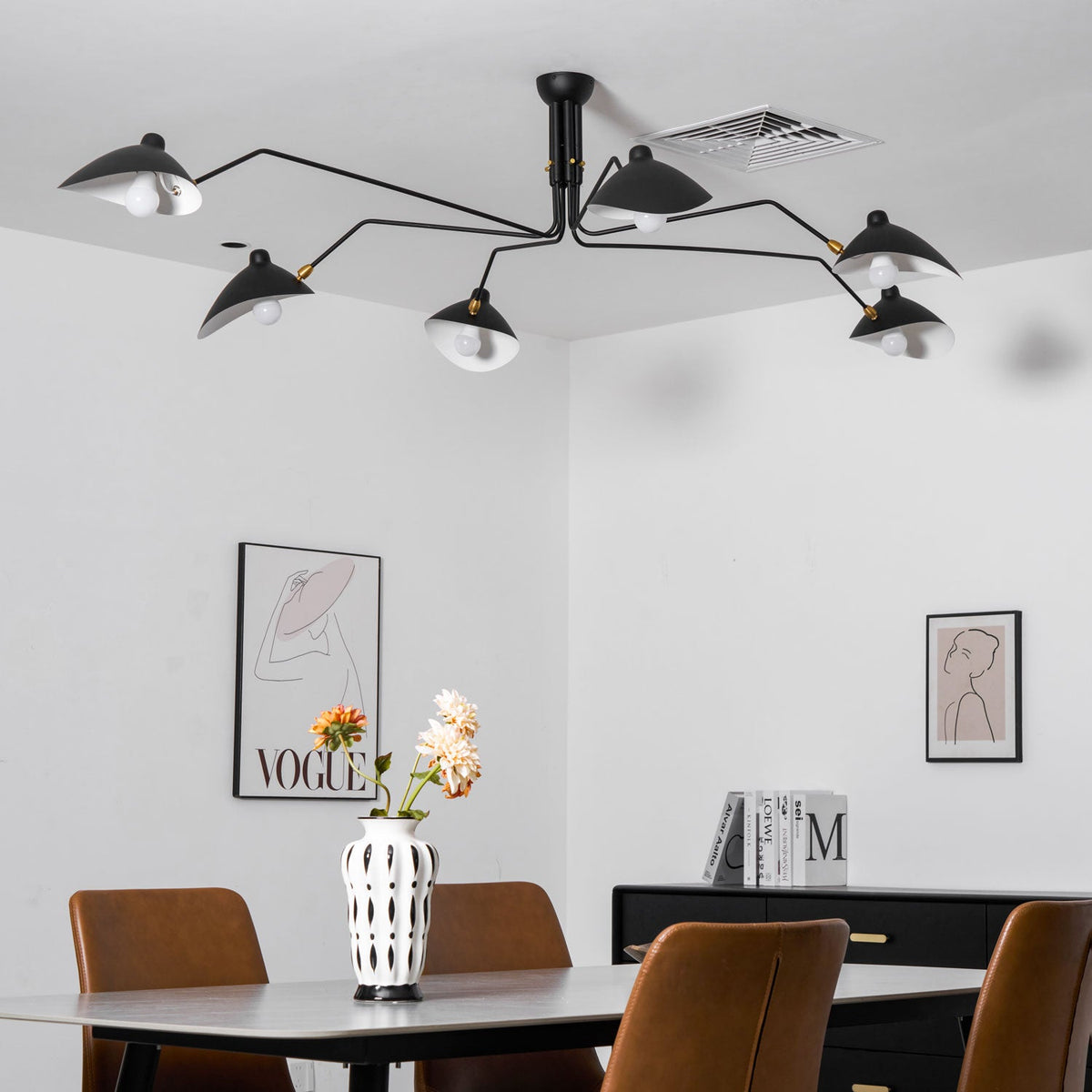 Multi-Arm Spider Ceiling Light Fixture-Lighting > Ceiling Lights-casanuva-casanuva