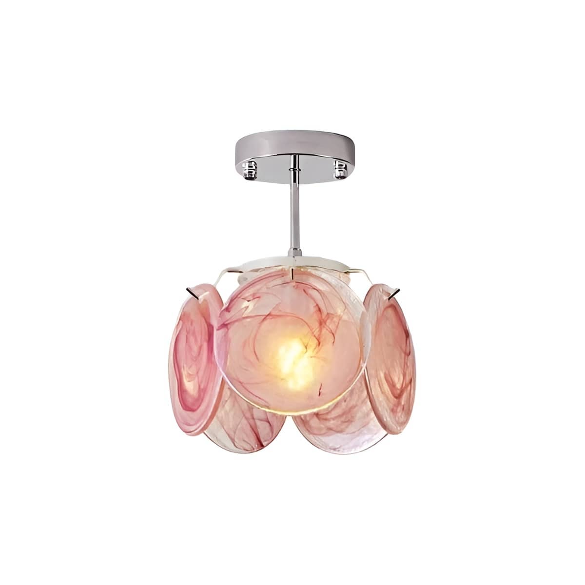 Murano Glass Art Nouveau Ceiling Light-Lighting > Chandeliers & Pendant Lights-casanuva-Pink-casanuva
