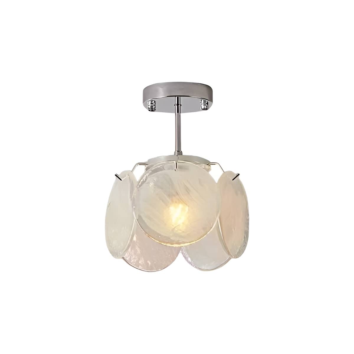 Murano Glass Art Nouveau Ceiling Light-Lighting > Chandeliers & Pendant Lights-casanuva-White-casanuva