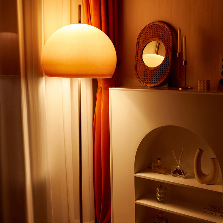 Mushroom Glass 2-Light Floor Lamp Contemporary Retro Design-Lighting > Floor Lamps-casanuva-Brown-220V-240V-casanuva