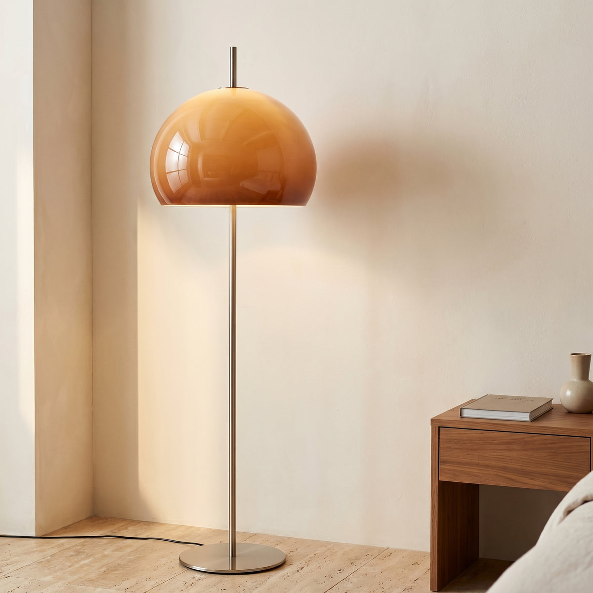 Mushroom Glass 2-Light Floor Lamp Contemporary Retro Design-Lighting > Floor Lamps-casanuva-casanuva