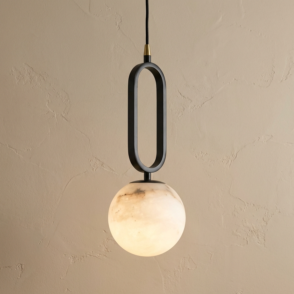 Natural Alabaster Pendant Light-Lighting > Pendant Lights-casanuva-casanuva